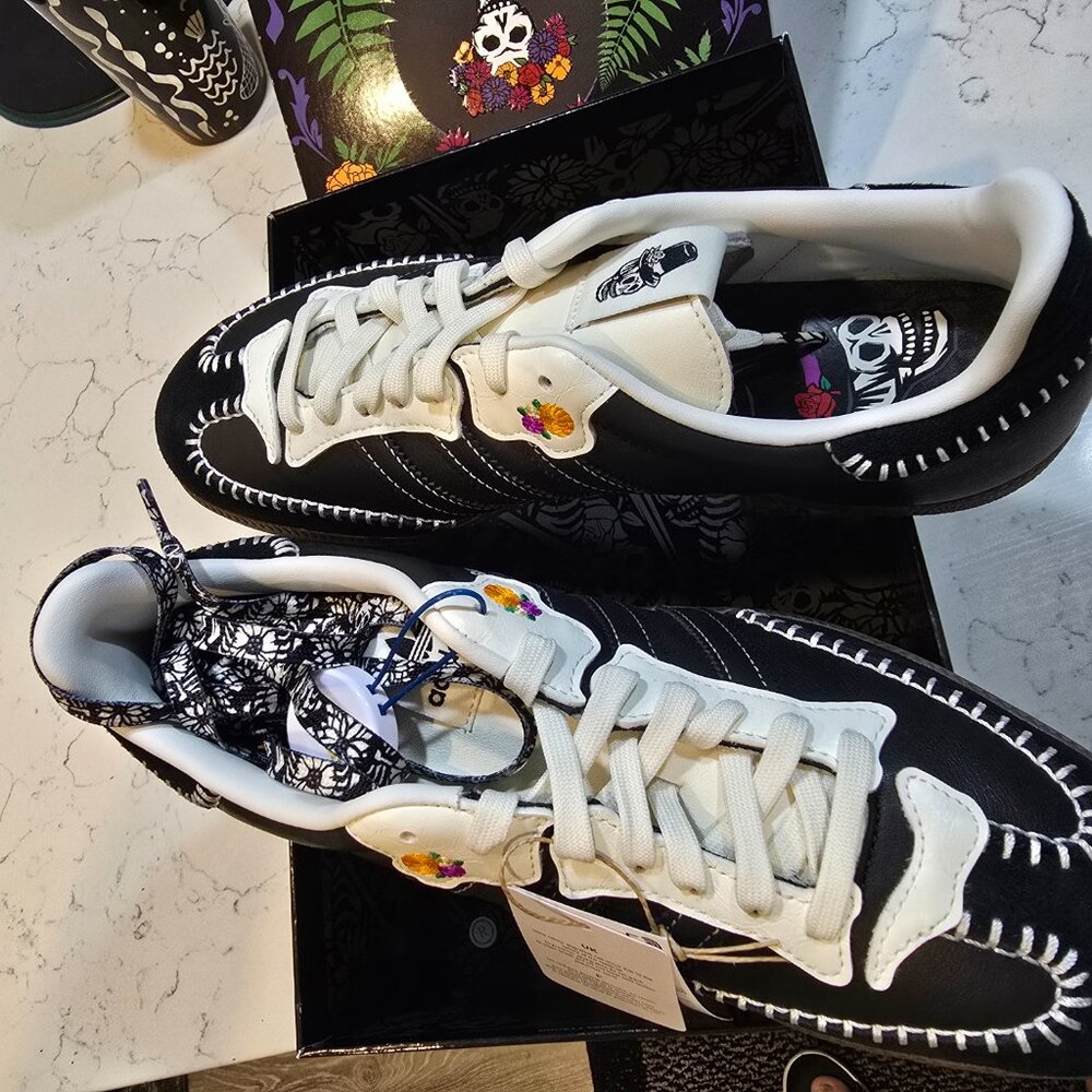 Adidas x Día de Los Muertos - Samba OG Black Men's Size 10 J13932 Sneaker NEW - Picture 6 of 15